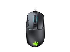 ROCCAT Kain 200 Wireless PC Gaming Mouse, AIMO RGB Backlit Lighting, Owl-Eye Optical Sensor, Ergonomic Mouse Feel, 5 Side Buttons, Adjustable Up to 16,000 DPI, Up to 50 Hour Battery Life, Black