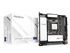GIGABYTE Z590I Vision D (LGA 1200/ Intel/ Z590/ Mini-ITX/Dual M.2/ PCIe 4.0/ Front USB Type-C/Intel WiFi 6/2.5GbE LAN/Motherboard)