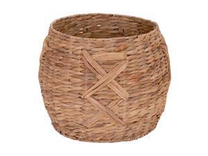Natural Dark Brown Haven Willow and Poplar Household Essentials ML-2215 Small Decorative Wicker Waste Basket