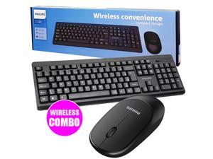 Philips 2.4GHz Wireless Ergonomic and Stylish Design Keyboard & Mouse Combo Philips 2.4GHz Wireless Ergonomic and Stylish Design Keyboard & Mouse Combo