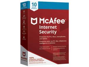 McAfee Internet Security 2018 (PC/ Mac/ Android/ Chrome/ iOS) - 10 Users - 1 Year