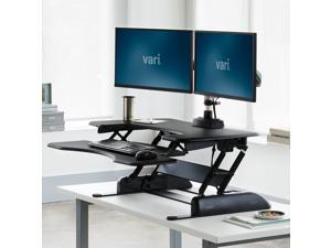 Vari - VariDesk Pro Plus 36 Adjustable Two Tier Electric Standing Desk - Black
