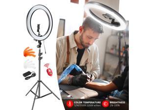 Neewer 18-inch Outer Dimmable SMD LED Ring Light Lighting Kit with 78.7 inches Light Stand, Bluetooth Receiver, Phone Holder, Hot Shoe Adapter for Portrait YouTube TikTok Video Shooting (No Bag) Neewer 18-inch Outer Dimmable SMD LED Ring Light Lighting Kit with 78.7 inches Light Stand, Bluetooth Receiver, Phone Holder, Hot Shoe Adapter for Portrait YouTube TikTok Video Shooting (No Bag)