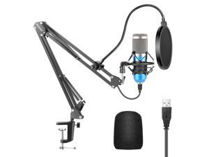 Neewer USB Microphone Kit 192KHZ/24BIT Plug&Play Computer Cardioid Mic Podcast Condenser Microphone with Professional Sound Chipset for YouTube/Gaming Record, Arm Stand/Shock Mount (Blue)(NW-8000-USB) Neewer USB Microphone Kit 192KHZ/24BIT Plug&Play Computer Cardioid Mic Podcast Condenser Microphone with Professional Sound Chipset for YouTube/Gaming Record, Arm Stand/Shock Mount (Blue)(NW-8000-USB)