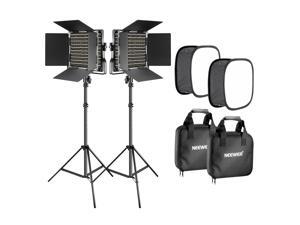 Neewer 2 Packs 660 LED Video Light with Stand and Softbox Kit: (2) 3200-5600K Dimmable CRI96+ Light with U Bracket and Barndoor,(2) Light Stand,(2) Softbox for Studio Photography, Video Shooting Neewer 2 Packs 660 LED Video Light with Stand and Softbox Kit: (2) 3200-5600K Dimmable CRI96+ Light with U Bracket and Barndoor,(2) Light Stand,(2) Softbox for Studio Photography, Video Shooting