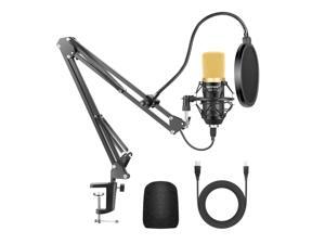 Neewer NW-7000 USB Microphone for Windows and Mac with Suspension Scissor Arm Stand, Shock Mount and Table Mounting Clamp Kit for Broadcasting and Sound Recording (Black and Gold) Neewer NW-7000 USB Microphone for Windows and Mac with Suspension Scissor Arm Stand, Shock Mount and Table Mounting Clamp Kit for Broadcasting and Sound Recording (Black and Gold)