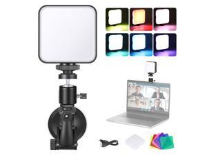 Neewer Key Light Video Conference Lighting Kit for Computer with Suction Cup, Color Filter & Ball Head for Video Conferencing/Remote Working/Zoom Calls/Self Broadcasting/Live Streaming/Game