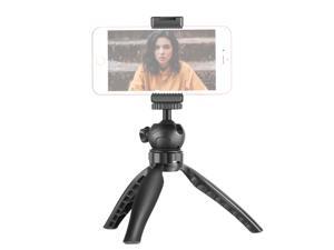Neewer Mini Tripod Table Top Phone Tripod Stand with Metal Smartphone Clip, Compatible with iPhone/Samsung/Huawei etc, with 1/4 Inches Screw Holes and Cold Shoe Mount, Anti-Slip, Angle Adjustable Neewer Mini Tripod Table Top Phone Tripod Stand with Metal Smartphone Clip, Compatible with iPhone/Samsung/Huawei etc, with 1/4 Inches Screw Holes and Cold Shoe Mount, Anti-Slip, Angle Adjustable