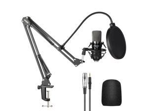Neewer NW-700 Professional Studio Broadcasting Recording Condenser Microphone & NW-35 Adjustable Recording Microphone Suspension Scissor Arm Stand with Shock Mount and Mounting Clamp Kit Neewer NW-700 Professional Studio Broadcasting Recording Condenser Microphone & NW-35 Adjustable Recording Microphone Suspension Scissor Arm Stand with Shock Mount and Mounting Clamp Kit