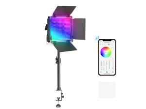 Neewer 660 RGB Led Light Key Light with APP Control and Tabletop Clip Light Stand, 660 SMD LEDs CRI95/3200K-5600K/Brightness 0-100%/0-360 Adjustable Colors/9 Applicable Scenes for Live Streaming