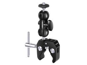 Neewer Super Clamp with Double Ball Head Mount, Multi-Function Double Ballhead with Bottom Clamp for Camera, LCD Field Monitor, Flash, Microphone, LED Lights, Light Stand, Load up to 3.3lb/1.5kg Neewer Super Clamp with Double Ball Head Mount, Multi-Function Double Ballhead with Bottom Clamp for Camera, LCD Field Monitor, Flash, Microphone, LED Lights, Light Stand, Load up to 3.3lb/1.5kg
