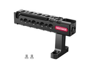 Neewer Top Handle Grip with Locating Point Compatible with Arri, Adjustable Camera Handle with 1/4” and 3/8” Mounting Points, Cold Shoe Mount for Video Camera Cages, LED Lights, and Microphones–VS104 Neewer Top Handle Grip with Locating Point Compatible with Arri, Adjustable Camera Handle with 1/4” and 3/8” Mounting Points, Cold Shoe Mount for Video Camera Cages, LED Lights, and Microphones–VS104
