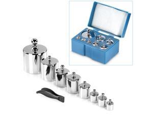 Neewer® 8 Pieces 1000 Gram Stainless Steel Calibration Weight Set with Case and Tweezers for Digital Jewellery Scale Science Lab Weights Educational & Hobby Weighing Scales Mini Pocket Balance Scale