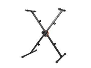 Neewer® X-Style Heavy Duty Folding Keyboard Stand with Height Control Lock and Non-slip Rubber Caps, 24.4"-35.8"/62cm -91cm Height Adjustable, Black