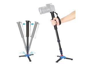 Neewer Extendable Camera Carbon Fiber Monopod with Removable Foldable Tripod Support Base: 5-Section Leg, Max. 66 inches for Canon Nikon Sony DSLR Cameras, Payload up to 11 pounds/5 kilograms Neewer Extendable Camera Carbon Fiber Monopod with Removable Foldable Tripod Support Base: 5-Section Leg, Max. 66 inches for Canon Nikon Sony DSLR Cameras, Payload up to 11 pounds/5 kilograms