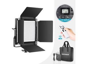 Neewer Advanced 2.4G 660 LED Video Light, Dimmable Bi-Color LED Panel with LCD Screen and 2.4G Wireless Remote for Portrait Product Photography, Studio Video Shooting with Metal U Bracket and Barndoor Neewer Advanced 2.4G 660 LED Video Light, Dimmable Bi-Color LED Panel with LCD Screen and 2.4G Wireless Remote for Portrait Product Photography, Studio Video Shooting with Metal U Bracket and Barndoor