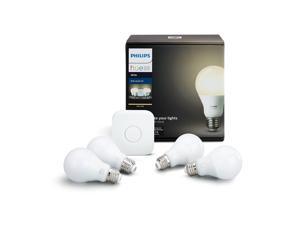 Philips Hue White Smart Bulb Starter Kit - 4 A19 Bulbs and 1 Bridge Philips Hue White Smart Bulb Starter Kit - 4 A19 Bulbs and 1 Bridge