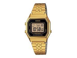 Men's Gold-Tone Casio World Time Stainless Steel Watch A500WGA-9