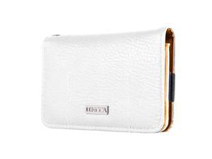 Lencca Kymira II White Orange Wristlet Wallet Case Compatible with Samsung Galaxy A5 / Amp Prime 2 / Express Prime 2 / S7 / S7 Active / Xcover 4