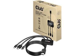 Club3D CAC-1630 USB Type C + HDMI + MiniDisplayPort 1.2 to HDMI 4K60Hz HDR M/M Active Adapter 32AWG Club3D CAC-1630 USB Type C + HDMI + MiniDisplayPort 1.2 to HDMI 4K60Hz HDR M/M Active Adapter 32AWG