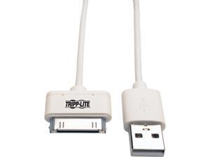 Tripp Lite M110-003-WH Tripp Lite USB Sync/Charge Cable with Apple 30-Pin Dock Connector, White, 3 ft. (1 m) - Apple Dock Connector/USB for iPhone, iPod, iPad, Chromebook - 3 ft - 1 x Type A Male USB Tripp Lite M110-003-WH Tripp Lite USB Sync/Charge Cable with Apple 30-Pin Dock Connector, White, 3 ft. (1 m) - Apple Dock Connector/USB for iPhone, iPod, iPad, Chromebook - 3 ft - 1 x Type A Male USB