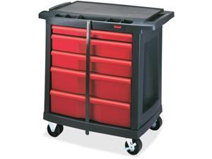 Rubbermaid Commercial Five-Drawer Mobile Workcenter 32 1/2w x 20d x 33 1/2h