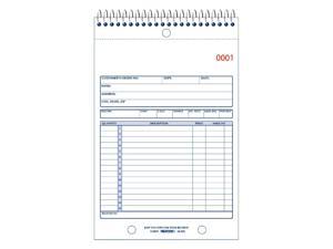 Rediform Spiral Bound Carbonless Sales Order Form Rediform Spiral Bound Carbonless Sales Order Form