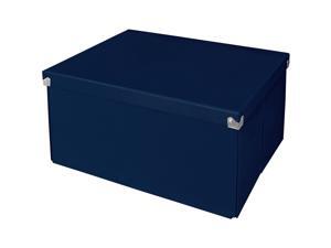 Samsill Corporation PNS06LSNY Pop N Store Collapsible Storage Box With Lid, Navy Samsill Corporation PNS06LSNY Pop N Store Collapsible Storage Box With Lid, Navy