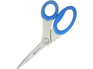Soft Handle Bent Scissors With Microban Protection, Blue, 8" Soft Handle Bent Scissors With Microban Protection, Blue, 8"