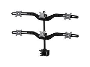 Hex Monitor Mount Clamp Base. Supports 6 LED or LCD Monitors.Up to 24 inch monitors supported.
