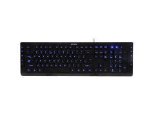 A4tech KD-600L Ultra Slim LED Illuminated Keyboard One-Touch Hotkeys Laser Engraved Keys with UV Coating