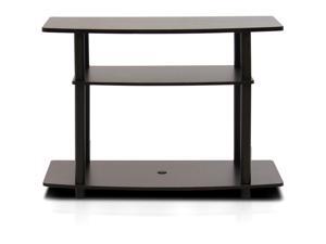Furinno 13192DBR/BK Turn-N-Tube No Tools 3-Tier TV Stands Furinno 13192DBR/BK Turn-N-Tube No Tools 3-Tier TV Stands