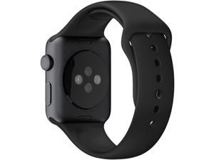 Apple 42mm Sport Band - Watch strap - black with space grey steel pin - for Watch (42 mm)