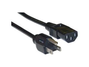 Cable Wholesale Computer / Monitor Power Cord, NEMA 5-15P to C13, 10 Amp, UL / CSA rated, 15 foot - Black