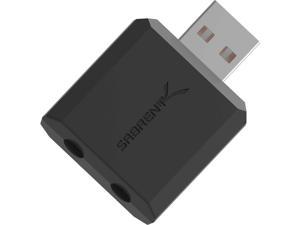 Sabrent USB to 2 x 3.5mm Stereo Jack Splitter Adapter for Speaker and Headphone Support Windows and Mac. Plug and Play No Drivers Needed. (AU-2X35)