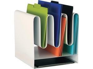 Safco File Organizer w/7 Vertical and 2 Trays 10"Wx12"Dx11-1/2" WE 3223WH Safco File Organizer w/7 Vertical and 2 Trays 10"Wx12"Dx11-1/2" WE 3223WH