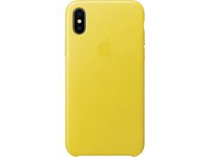 Apple iPhone X Leather Case - Spring Yellow