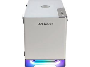 IN WIN A1 PLUS White SECC / Tempered Glass Mini-ITX Tower with Built-in InWin 650W 80 PLUS GOLD PSU and Top Panel Wireless Charger
