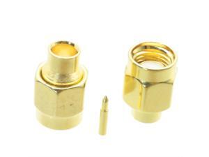 1pce Connector SMA male plug solder for semi-rigid RG402 0.141" cable Straight 1pce Connector SMA male plug solder for semi-rigid RG402 0.141" cable Straight