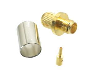 1pce Connector SMA female jack crimp RG5 RG6 LMR300 RG304 cable Straight 1pce Connector SMA female jack crimp RG5 RG6 LMR300 RG304 cable Straight