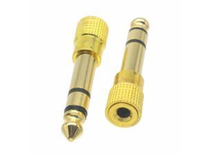 1pc Adapter 6.35mm 1/4" male to 3.5mm female stereo for Audio Converter gold 1pc Adapter 6.35mm 1/4" male to 3.5mm female stereo for Audio Converter gold