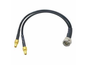 1pce F male to Y type 2 SMB male RG174 Splitter Combiner cable jumper pigtail 15cm 1pce F male to Y type 2 SMB male RG174 Splitter Combiner cable jumper pigtail 15cm