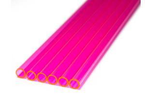 PrimoChill 1/2in. Rigid PETG Tube – 6 x 30in. – UV Pink