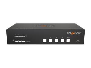 BZBGEAR 4K/UHD HDMI 2.0/USB 3.0 KVM/Presentation Switcher with 4K/60HZ 4x4x4 HDR10 Supports