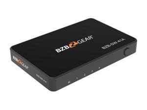 BZBGEAR 4-Port 4K 18Gbps 60Hz HDMI 2.0 Switcher with IR Remote Control