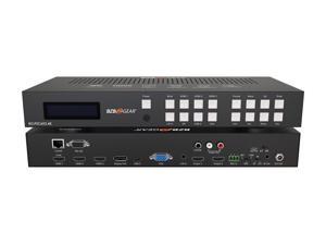 BZBGEAR 6X2 4K Conference Room Presentation Switcher Scaler w/HDMI/VGA/USB-C/DP and Audio