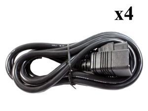 6 Foot UL Listed Cable Leader 14 AWG 15A 250V Heavy Duty Power Cord IEC320 C14 to IEC320 C19 1 Pack