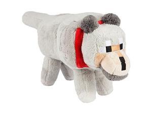 jinx minecraft wolf plush stuffed toy grey, 15" long jinx minecraft wolf plush stuffed toy grey, 15" long