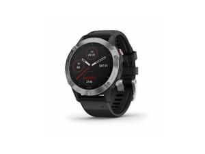 Garmin Fenix 6, Premium Multisport GPS Watch, Heat and Altitude Adjusted V02 Max, Pulse Ox Sensors and Training Load Focus (Silver with Black Band)