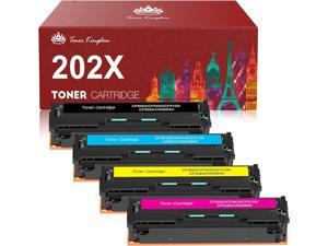 Toner Kingdom Compatible TonerCartridge Replacement for HP 202X 202A CF500X CF500A for HP Color Pro MFP M281fdw M254dw M281cdw Toner Printer Black Cyan Yellow Magenta 4Pack